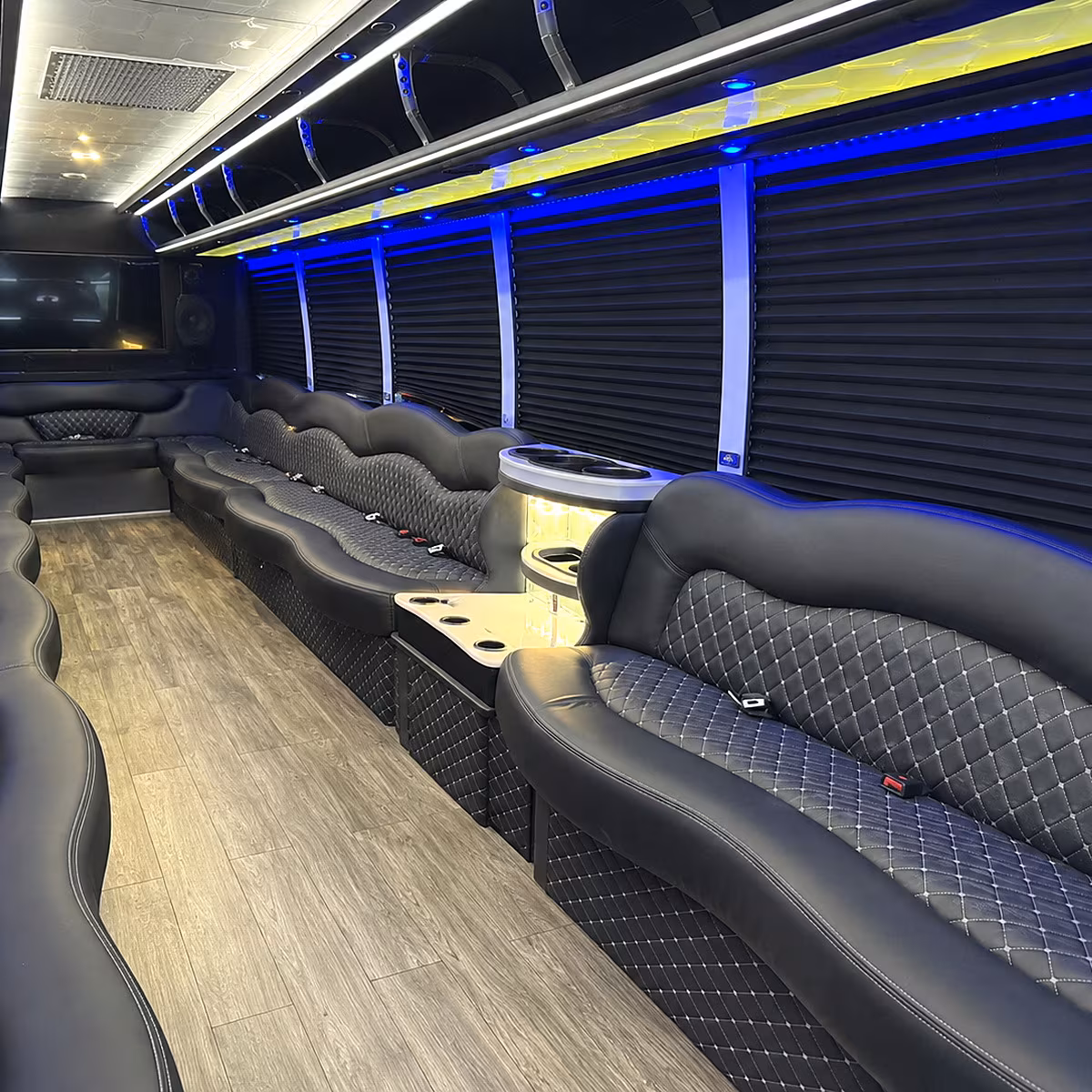 clinton anniversary party bus rental