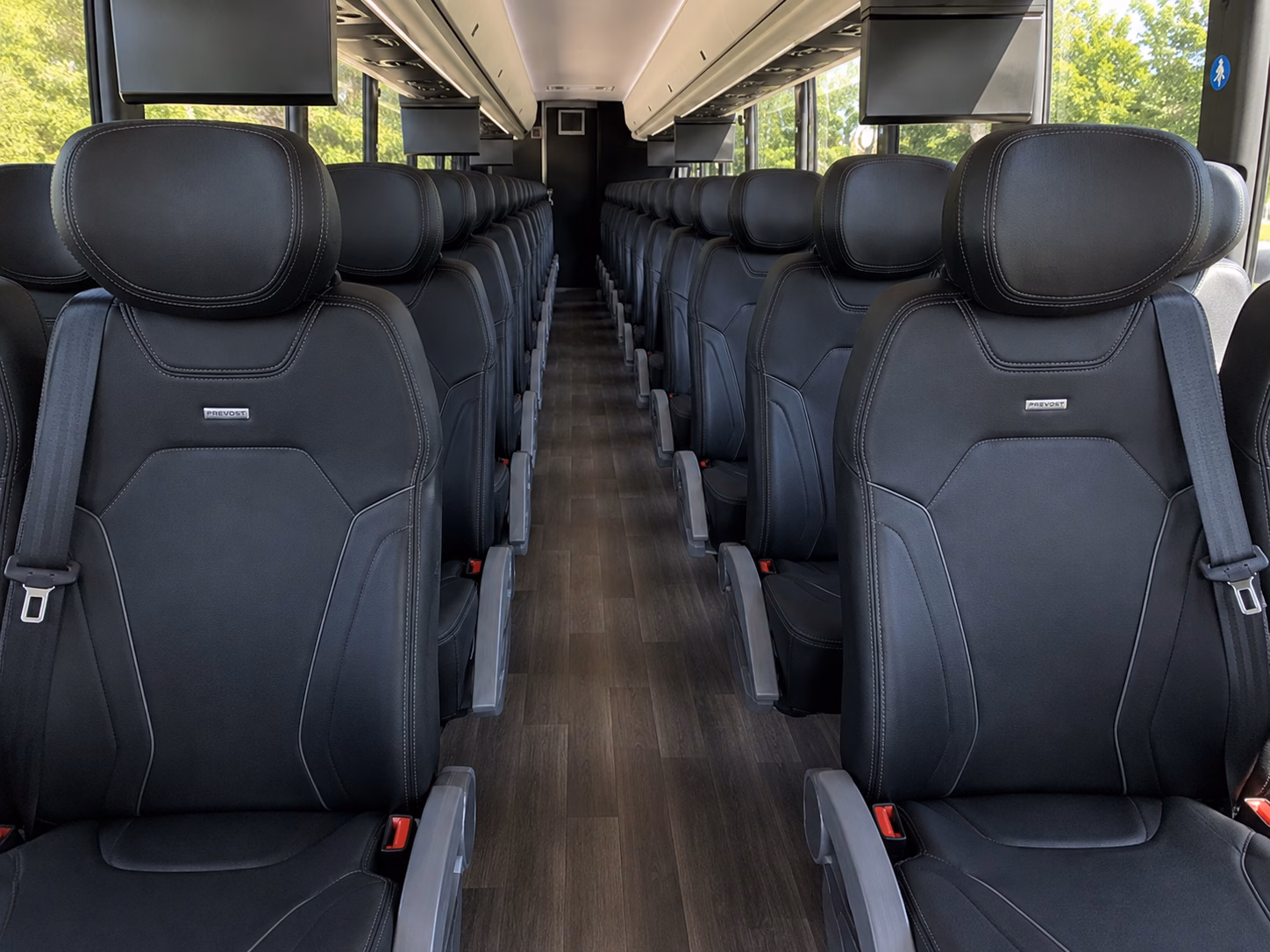 clinton charter bus rental inside